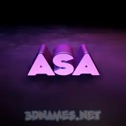 asa in Big Purple style - 3D name wallpaper