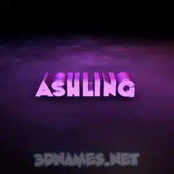 ashling in Big Purple style - 3D name wallpaper