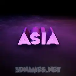 asia in Big Purple style - 3D name wallpaper
