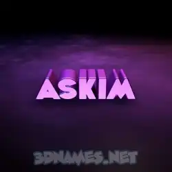 askim in Big Purple style - 3D name wallpaper