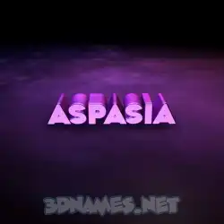 aspasia in Big Purple style - 3D name wallpaper