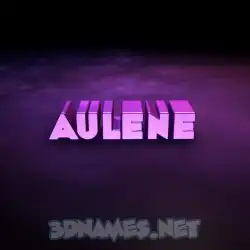 aulene in Big Purple style - 3D name wallpaper
