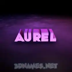 aurel in Big Purple style - 3D name wallpaper
