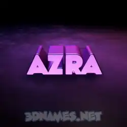 azra in Big Purple style - 3D name wallpaper