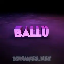 ballu in Big Purple style - 3D name wallpaper