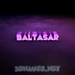 baltasar in Big Purple style - 3D name wallpaper