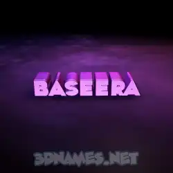 baseera in Big Purple style - 3D name wallpaper