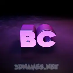 bc in Big Purple style - 3D name wallpaper