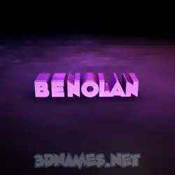 benolan in Big Purple style - 3D name wallpaper