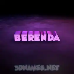 berenda in Big Purple style - 3D name wallpaper