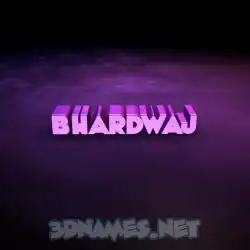 bhardwaj in Big Purple style - 3D name wallpaper