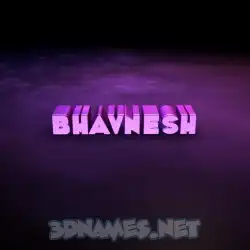 bhavnesh in Big Purple style - 3D name wallpaper