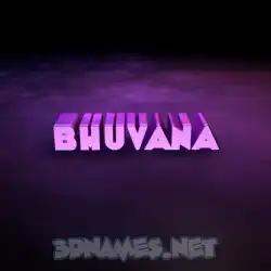 bhuvana in Big Purple style - 3D name wallpaper