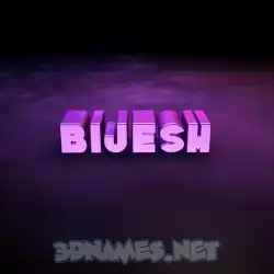 bijesh in Big Purple style - 3D name wallpaper