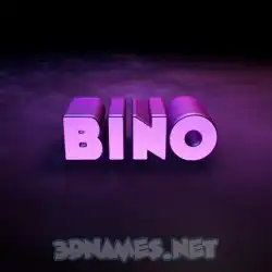 bino in Big Purple style - 3D name wallpaper