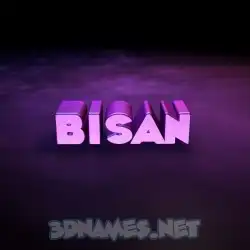 bisan in Big Purple style - 3D name wallpaper