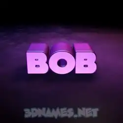 bob in Big Purple style - 3D name wallpaper