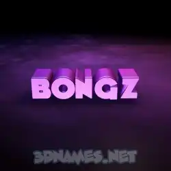 bongz in Big Purple style - 3D name wallpaper