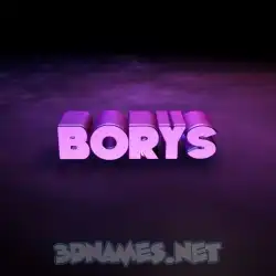borys in Big Purple style - 3D name wallpaper