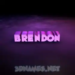 brendon in Big Purple style - 3D name wallpaper