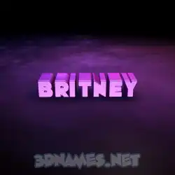 britney in Big Purple style - 3D name wallpaper