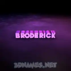 broderick in Big Purple style - 3D name wallpaper