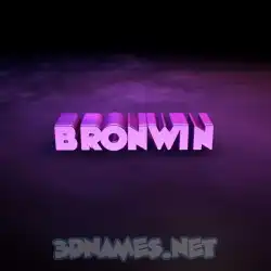 bronwin in Big Purple style - 3D name wallpaper