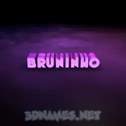 bruninho in Big Purple style - 3D name wallpaper