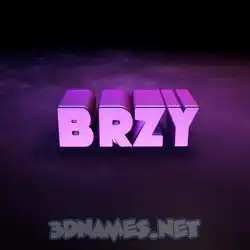 brzy in Big Purple style - 3D name wallpaper