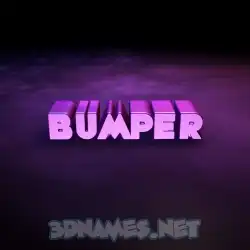 bumper in Big Purple style - 3D name wallpaper