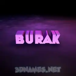 burak in Big Purple style - 3D name wallpaper