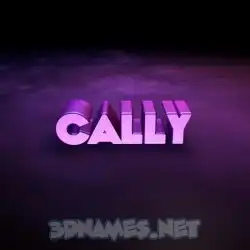 cally in Big Purple style - 3D name wallpaper