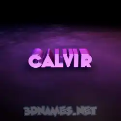 calvir in Big Purple style - 3D name wallpaper