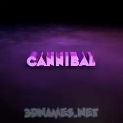 cannibal in Big Purple style - 3D name wallpaper