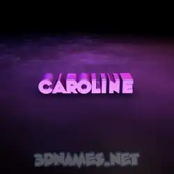 caroline in Big Purple style - 3D name wallpaper