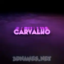 carvalho in Big Purple style - 3D name wallpaper