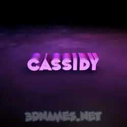 cassidy in Big Purple style - 3D name wallpaper