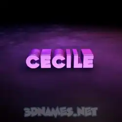 cecile in Big Purple style - 3D name wallpaper