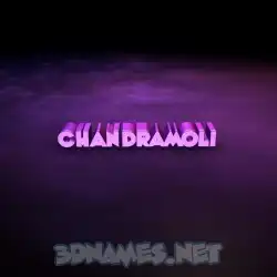 chandramoli in Big Purple style - 3D name wallpaper