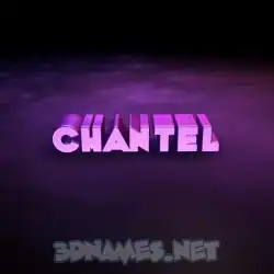 chantel in Big Purple style - 3D name wallpaper