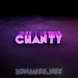 chanty in Big Purple style - 3D name wallpaper