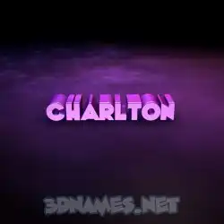 charlton in Big Purple style - 3D name wallpaper