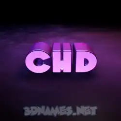 chd in Big Purple style - 3D name wallpaper
