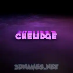 chelidge in Big Purple style - 3D name wallpaper