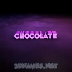 chocolate in Big Purple style - 3D name wallpaper