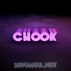 chook in Big Purple style - 3D name wallpaper