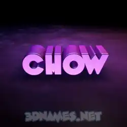 chow in Big Purple style - 3D name wallpaper
