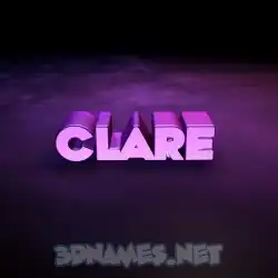 clare in Big Purple style - 3D name wallpaper