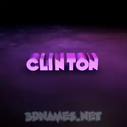 clinton in Big Purple style - 3D name wallpaper