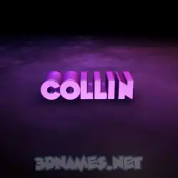 collin in Big Purple style - 3D name wallpaper